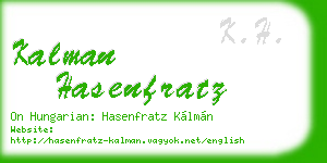 kalman hasenfratz business card